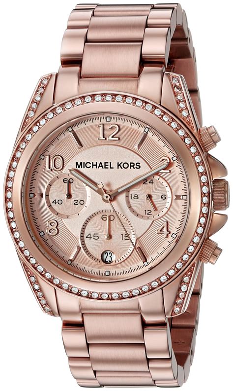 michael kors horloge roze dames plasti|michael kors rose gold tone.